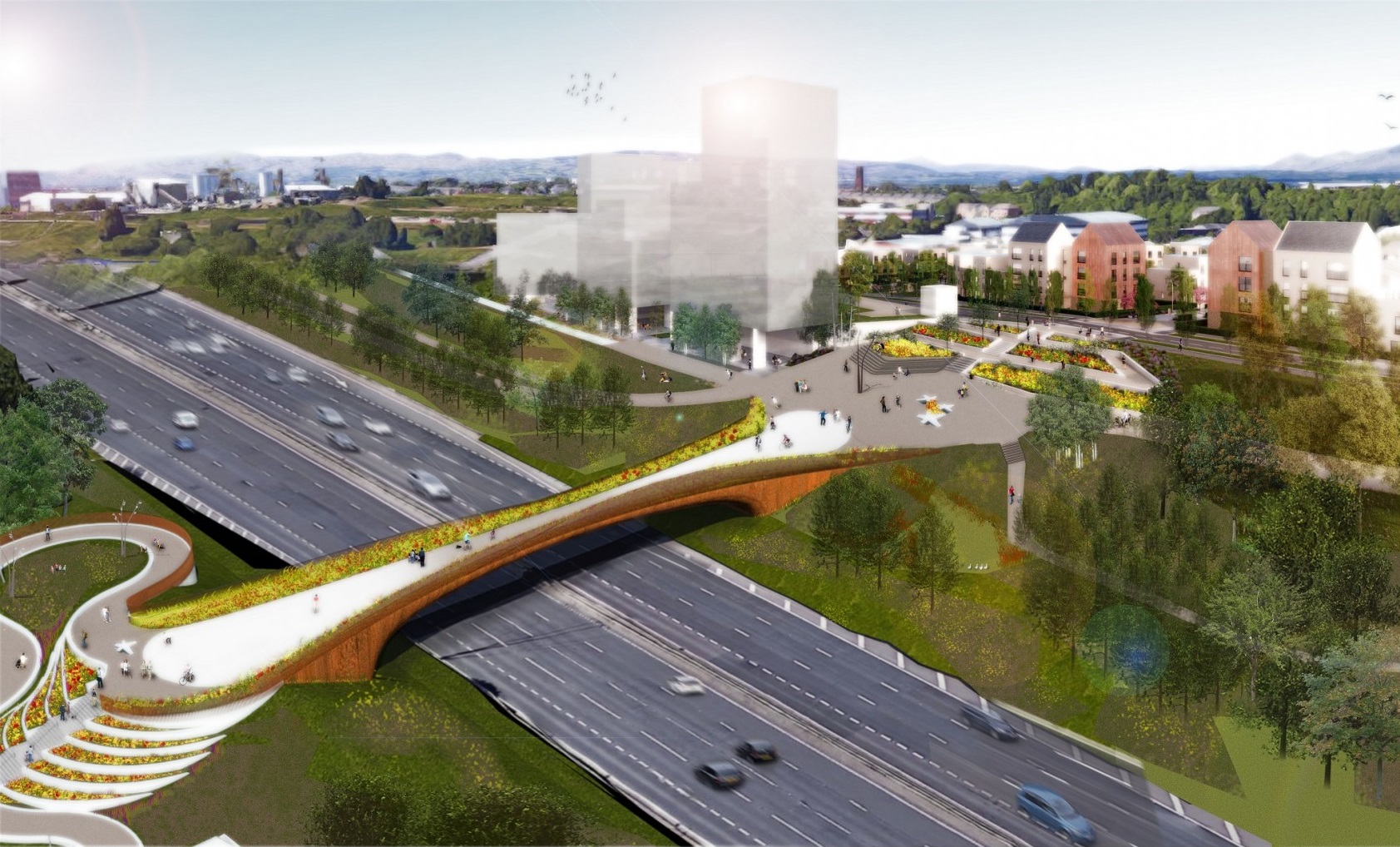 Glasgow Unveils Street In The Sky Bridge Plan For M8 Scottish Construction Now